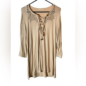 OPI Beige Lace-Up Tunic Medium